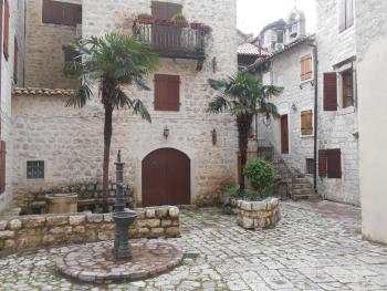 A quiet courtyard in Kotor, Montenegro.