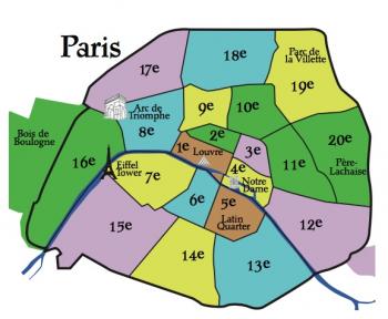 Paris District Map