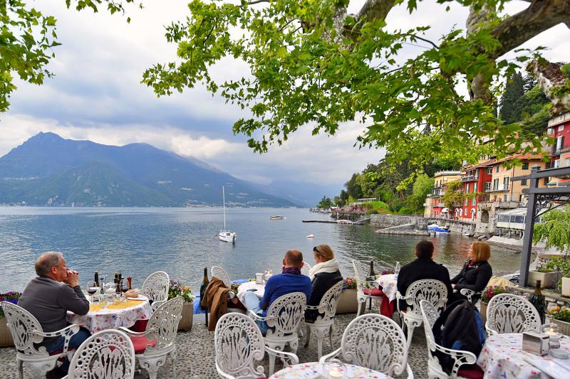 The town of Varenna on Lake Como is the perfect place to savor a lakeside meal or aperitivo.