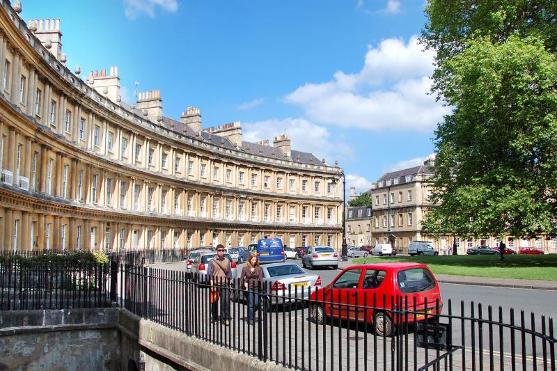 To imagine you’re one of Bath’s upper crust, cruise along the Circus, stately buildings that evoke the wealth and gentility of the town’s glory days. <i>CREDIT: Cameron Hewitt, Rick Steves’ Europe.</i>
