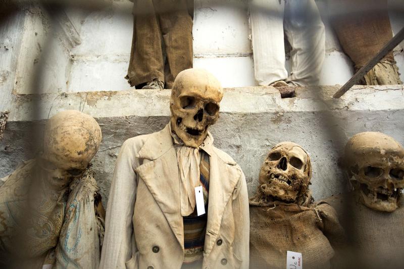 The Capuchin Crypt in Palermo, Sicily, displays mummified bodies - complete with clothing intended to remind the living that life is temporary. Photo by Dominic Arizona Bonuccelli