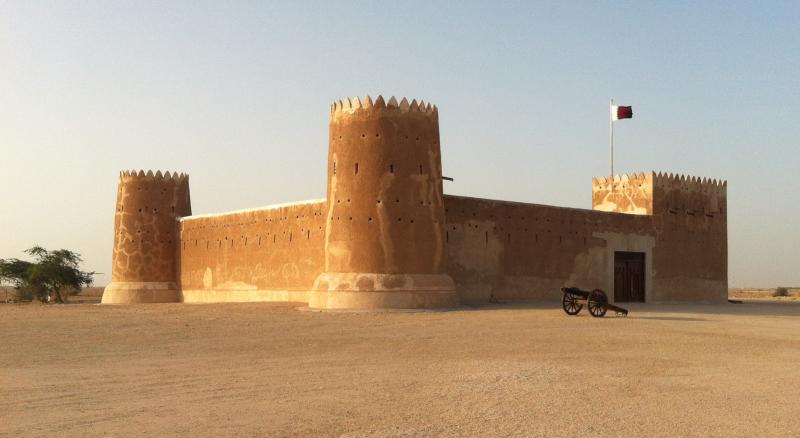 Exterior view of Al Zubarah Fort, Qatar’s first UNESCO World Heritage Site. Photo by Steven Byles