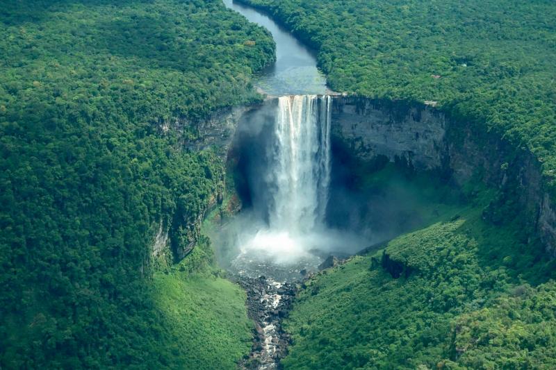 Kaieteur Falls from the plane — Guyana. Photos by Susan Dailey