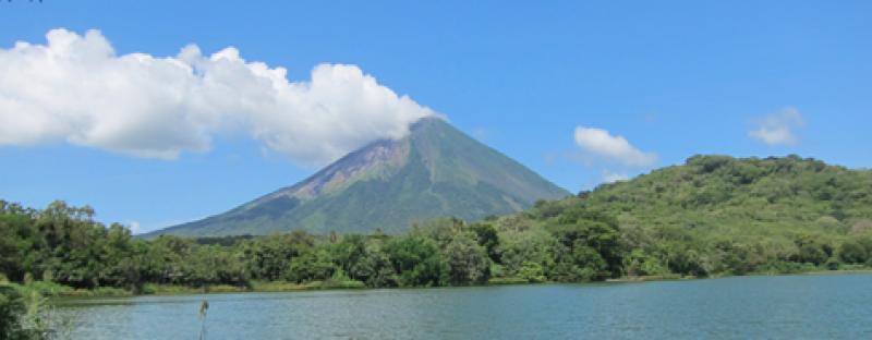 Concepción volcano on Ometepe Island in Lake Nicaragua. 