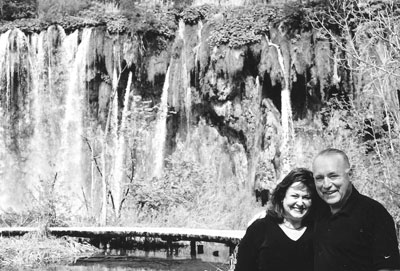 Connie and Jack Ogg at Plitvice Lakes National Park in Croatia.