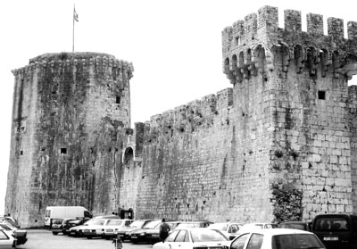 The old city walls of Trogir.