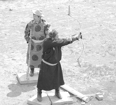 Archers at Naadam festival.