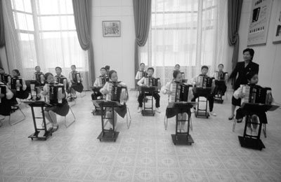 Musicians in training at the Children’s Palace. 