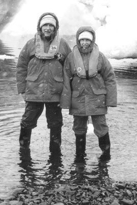 Robert and Dorothy in Antarctica.