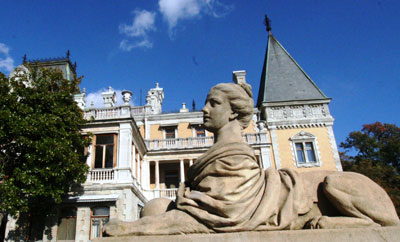 A “lion lady” statue at the summer Massandra palace of Tsar Alexander III — Yalta, Ukraine.