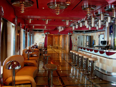 The lounge/bar Vanilla aboard the Costa Deliziosa. Photo: Oakham