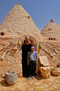 The “beehive” houses in Harran in the southeastern Anatolian region of Turkey