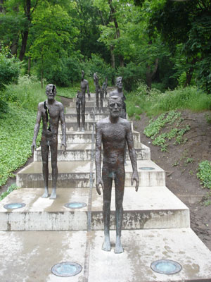 A progression of sorrow is depicted in the Memorial to the Victims of Communism — Prague. Photo: Gatland