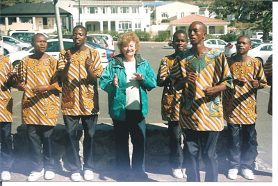 Mary Gibson with the Zamanani Brothers — South Africa.
