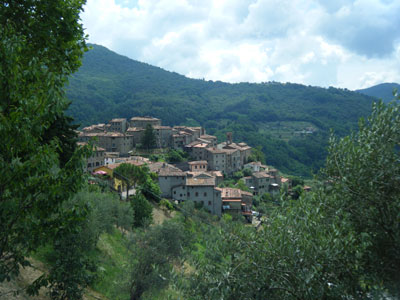 Castelvecchio, one of ten 13th-century villages near our farmhouse. Photo by Chip Desmone