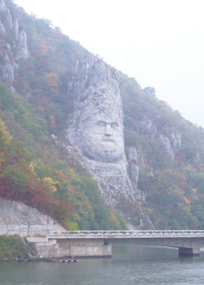 This 40-meter-tall rock-wall sculpture of Dacian king Decebalus — near Ors¸ova, Romania, and the Danube’s Iron Gates Gorge — was completed in 2004. 