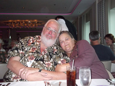 Jeffrey and Susan Zarit in the dining room of the Celebrity Equinox in February 2011.
