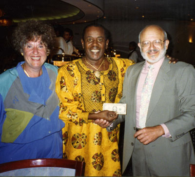 Mr. and Mrs. George Cohen with Flip Wilson.