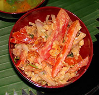 Tomato salad, Rakhine style. Photo: Sandra Scott