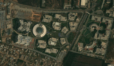GeoEye-1 satellite image of part of Bangalore, India. Photo courtesy of eMap International