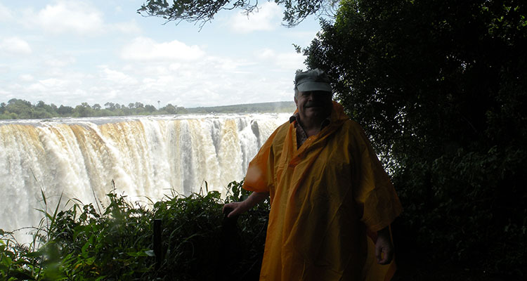 Larry Kritcher at Victoria Falls.