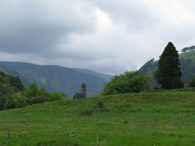 Approaching the ancient Glendalough monastic settlement in County Wicklow, Ireland. 