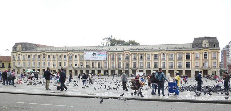 Plaza de Bolívar in Bogotá, Colombia.