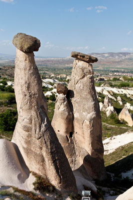 Cappadocia’s unusual fairy chimneys.