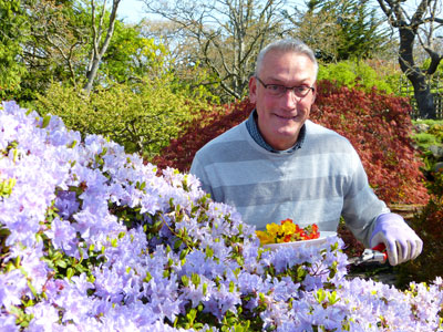 Jeff de Jong, head gardener at Abkhazi Garden — Victoria, BC.