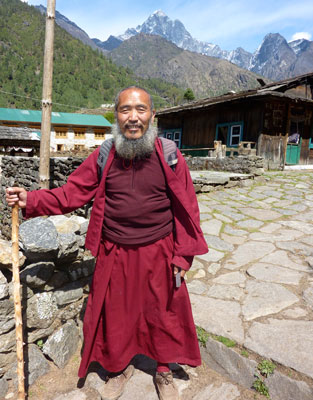 A monk from the 500-year-old Pema Choling Monastery, located a 1½-hour walk from the village of Ghat, Nepal.