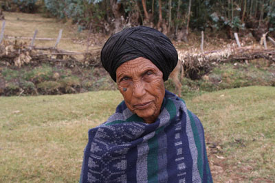 A village woman encountered on a missionary trip to Acheber, Ethiopia, in the highlands  southwest of Addis Ababa. Photo by Theresa Cane, Elverta, CA