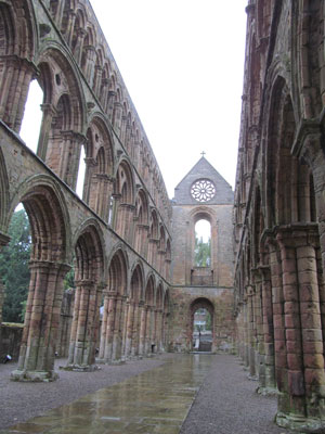 The nave of Jedburgh Abbey.