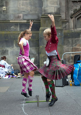 Highland dancing is a popular activity at festivals in towns big and small throughout Scotland. Photo by Dominic Bonuccelli