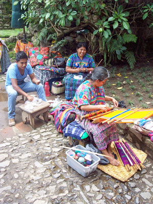 Three generations of artisans preparing their wares for market in Antigua. Photos by Randy Keck