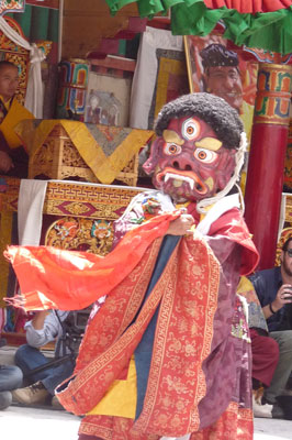 Costumed performer at the Hemis Festival in Leh, India. Photo: Pollock