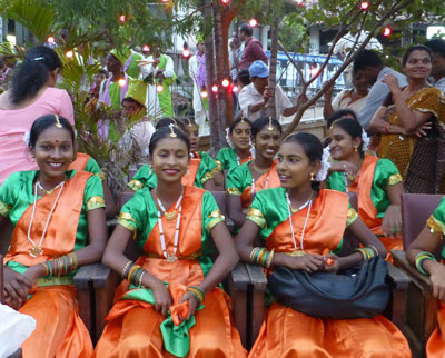 Women waiting to perform in Colombo’s Navam Perahera. Photo by Nili Olay