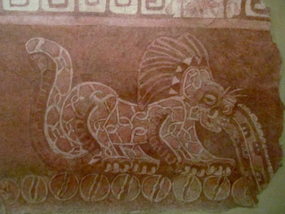 A mural in the Museo de Murales Teotihuacanos.