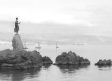 "Lady with the seagull" statue, Opatija, Croatia