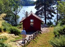 Composer Edvard Grieg retreated daily to this picture-perfect studio on a Norwegian fjord.
