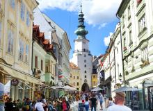 Bratislava’s old town has come a long way since it was nearly a ghost town in the Communist era. Photo by Rick Steves