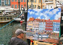 Capturing the colorful port of Nyhavn in Copenhagen, Denmark.