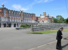 The Britannia Royal Naval College (commonly known as Dartmouth) and our guide, Peter. Photos by Bob Dear