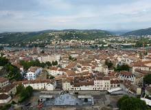 A view over the rooftops of Vienne from atop Mount Pipet.
