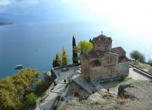 The Church of St. John at Kaneo, overlooking Lake Ohrid.