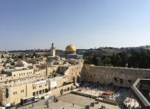 The impressive Western Wall and the Temple Mount, two of the world’s most important religious sites.