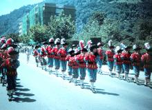 Part of the fife-and-drum procession in Naters, Switzerland. Photos by Jon Lafleur