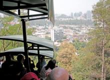 View of Santiago from the funicular. Photo by Theodore Liebersfeld