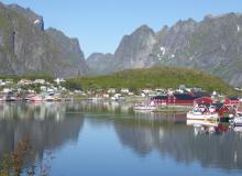 The village of Reine on one of the islands of the Lofoten archipelago.