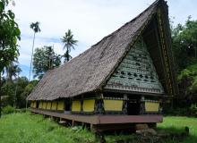 A bai, or men’s house, seen on our tour of Palau