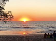 Sun and ocean meet at Playa Flamingo, Costa Rica. Photo by Glenn Schmidt